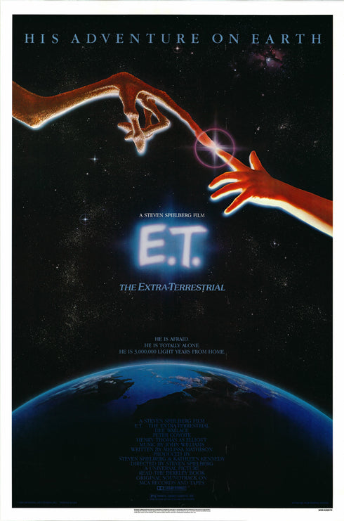 e.t. the extra terrestrial 1982 one sheet poster rolled